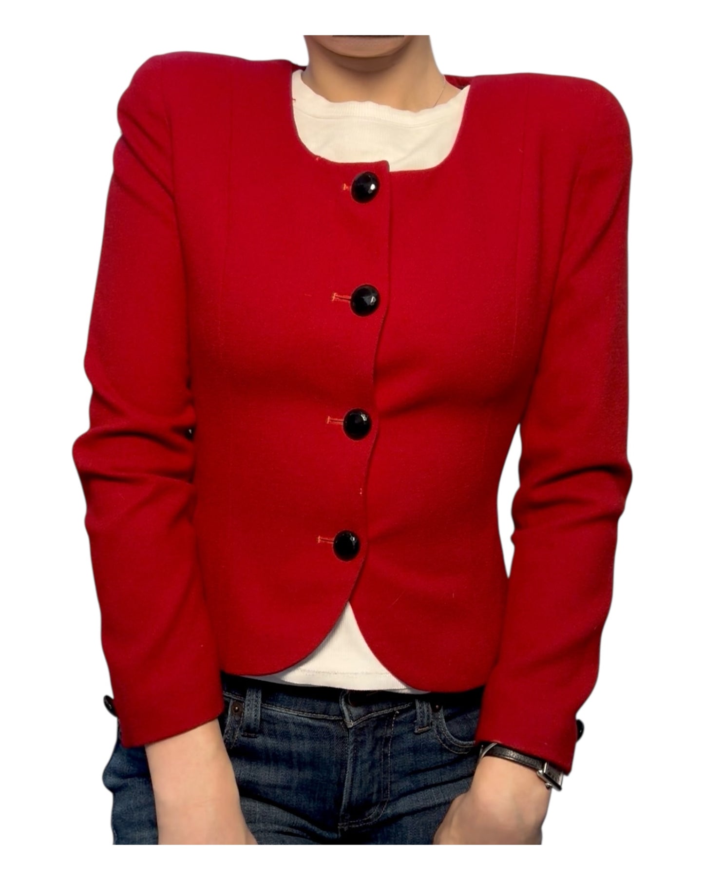 Vintage Christian Dior Classic Red Evening Jacket