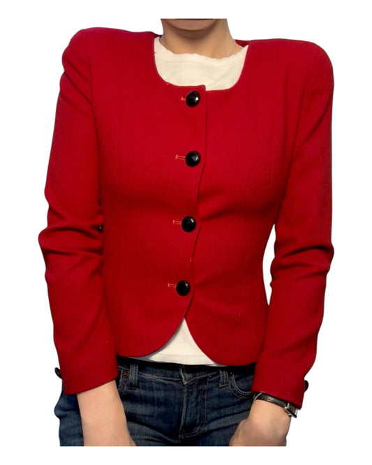 Vintage Christian Dior Classic Red Evening Jacket