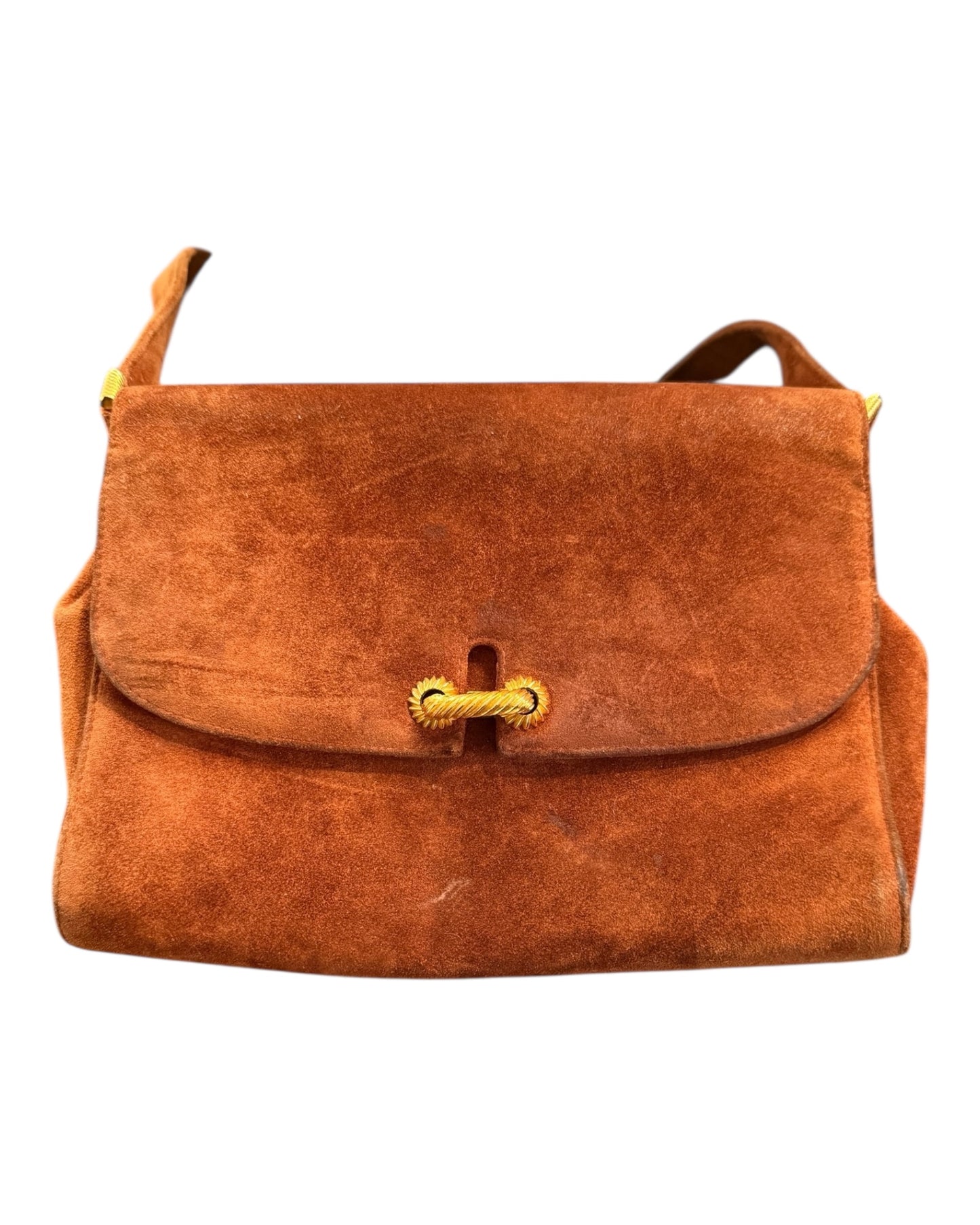 Vintage Gucci Brown Suede Shoulder Bag