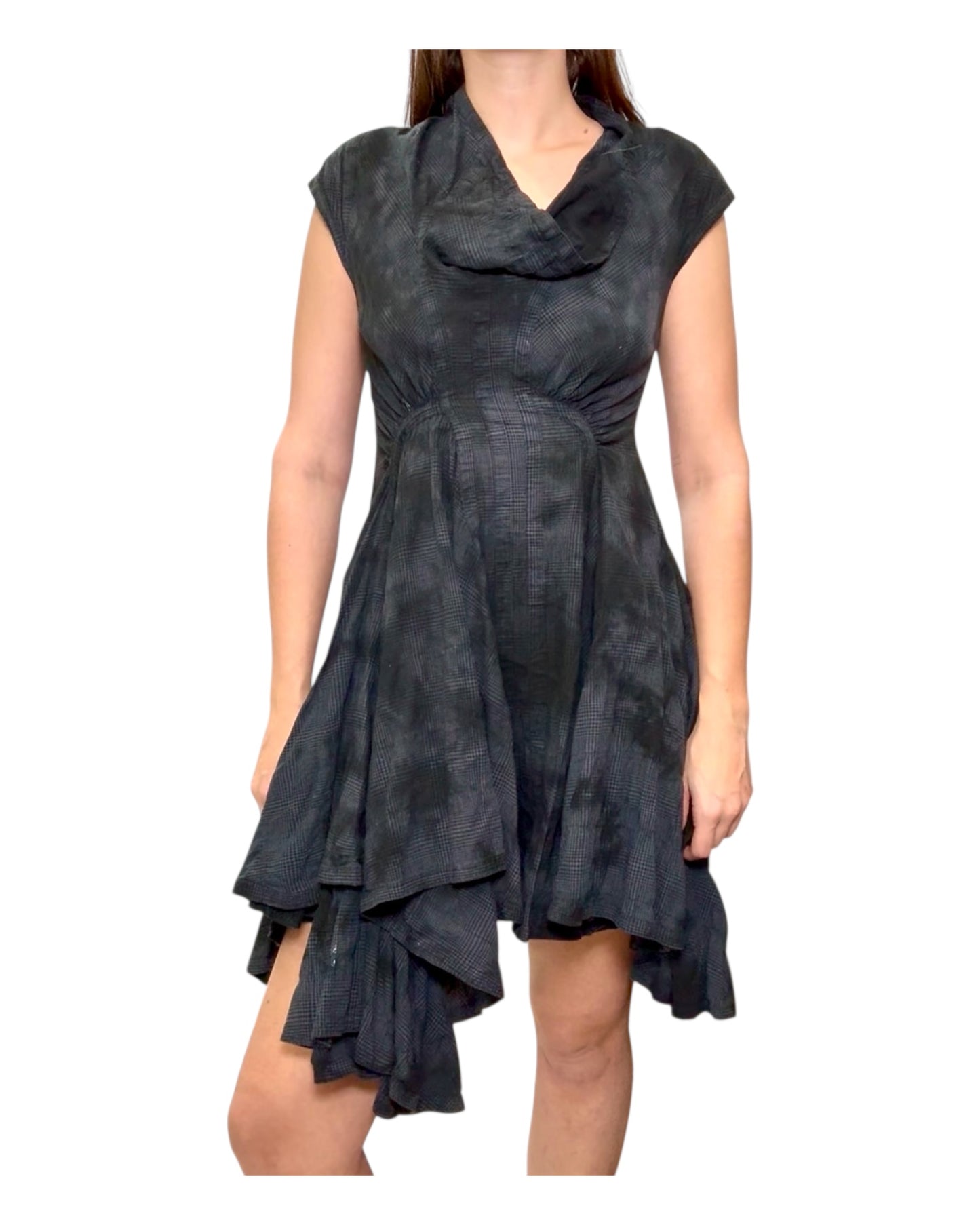 Pre-Loved All Saints Blue Asymmetrical Dress