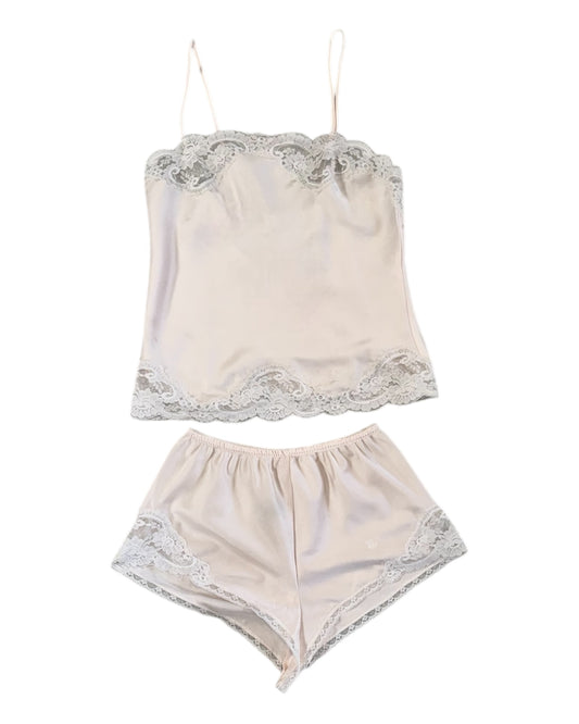 Vintage Christian Dior Pale Pink Lacey Sleep Set