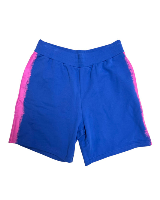 Pre-Loved Moschino Blue and Pink Logo Shorts