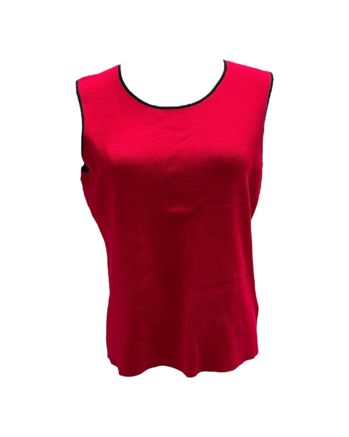 Vintage Red and Black Knit Tank Top