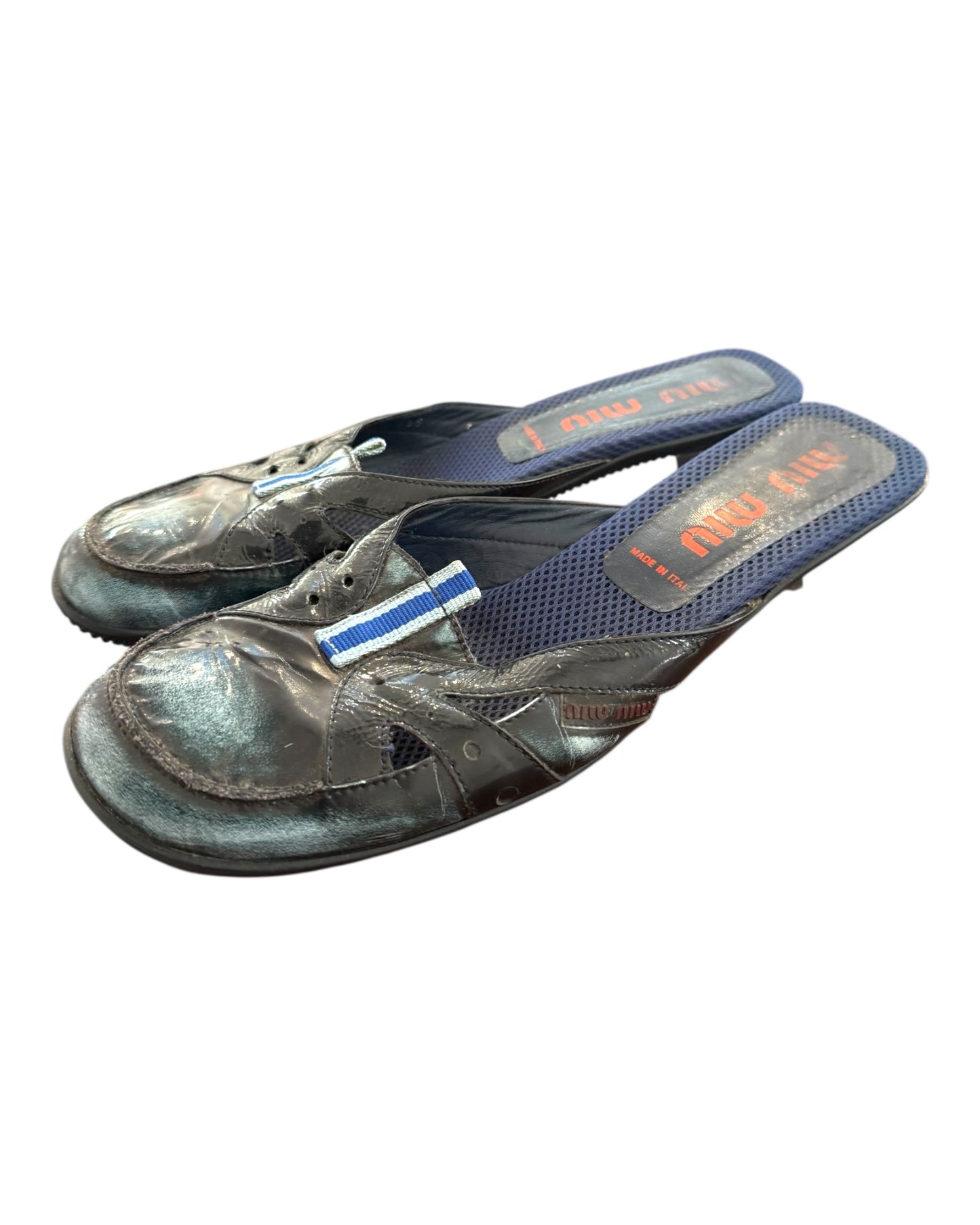 Vintage Miu Miu Blue "Sneaker" Kitten Heels