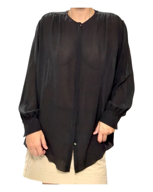 Pre-Loved 2018 The Row Sheer Black Blouse