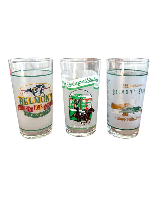 Vintage Belmont Stakes Glasses