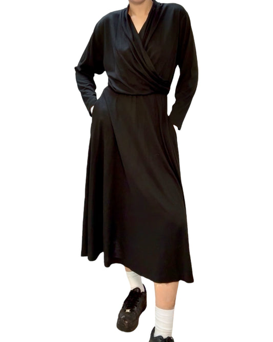 Vintage 1960s Black Maxi Dress
