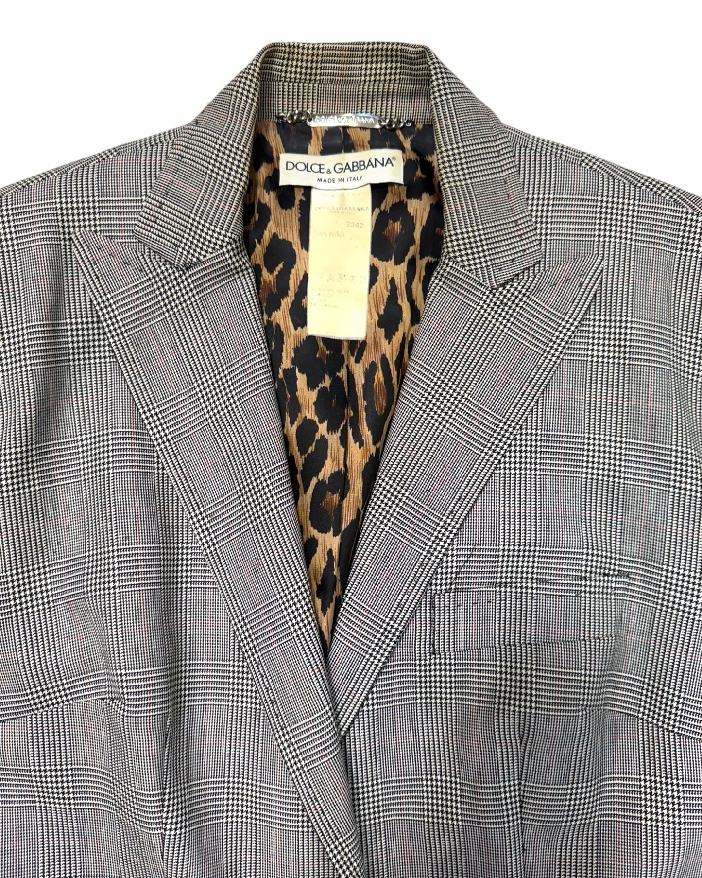 Vintage Dolce & Gabbana Long Plaid Blazer