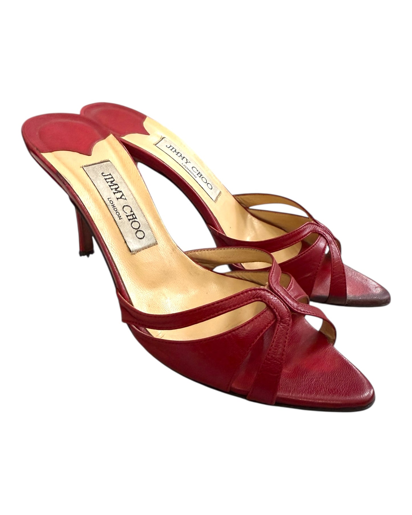 Vintage Jimmy Choo Red Sandals