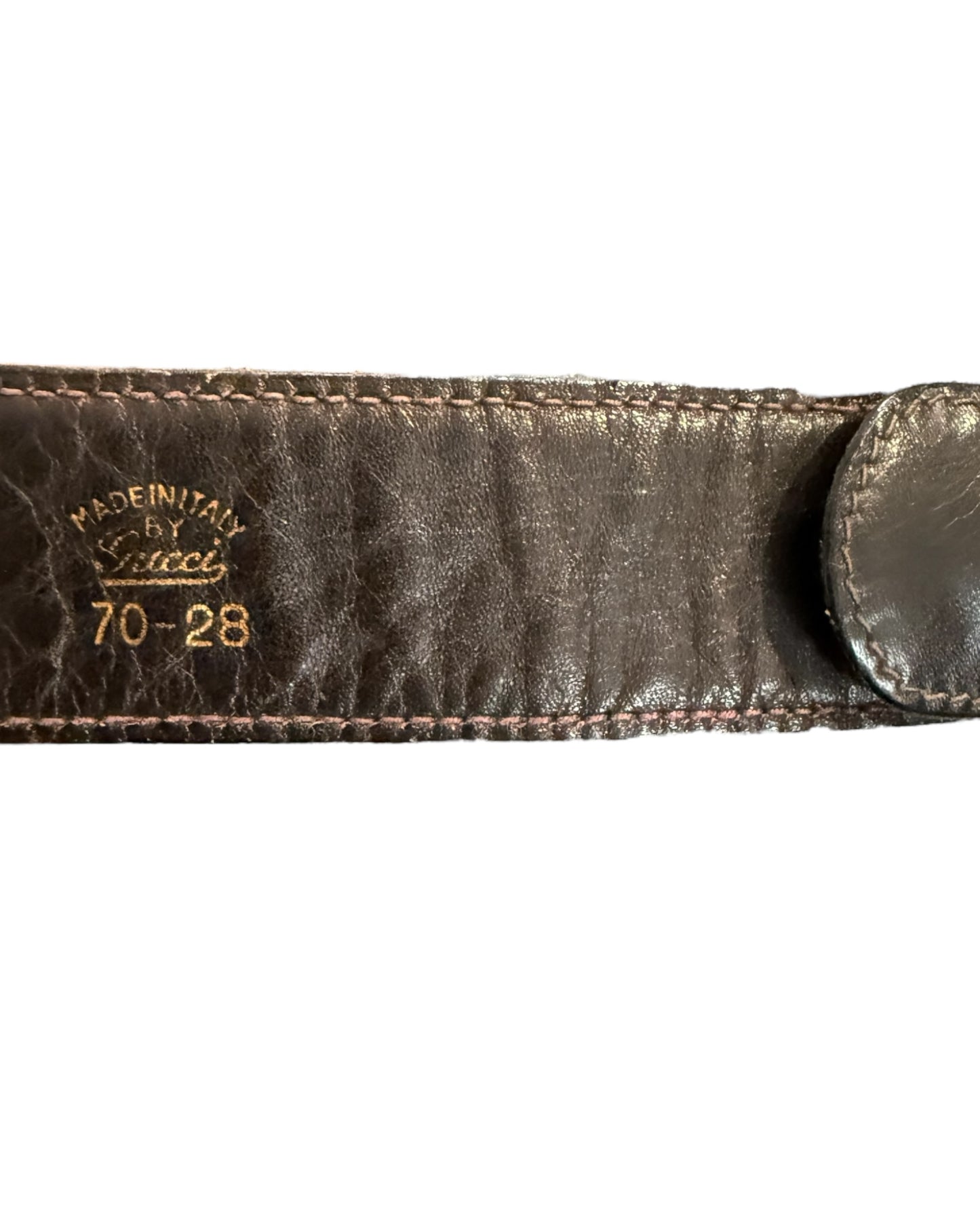 Vintage Gucci Belt with Sterling Silver and Turquoise Navajo Belt Buckle