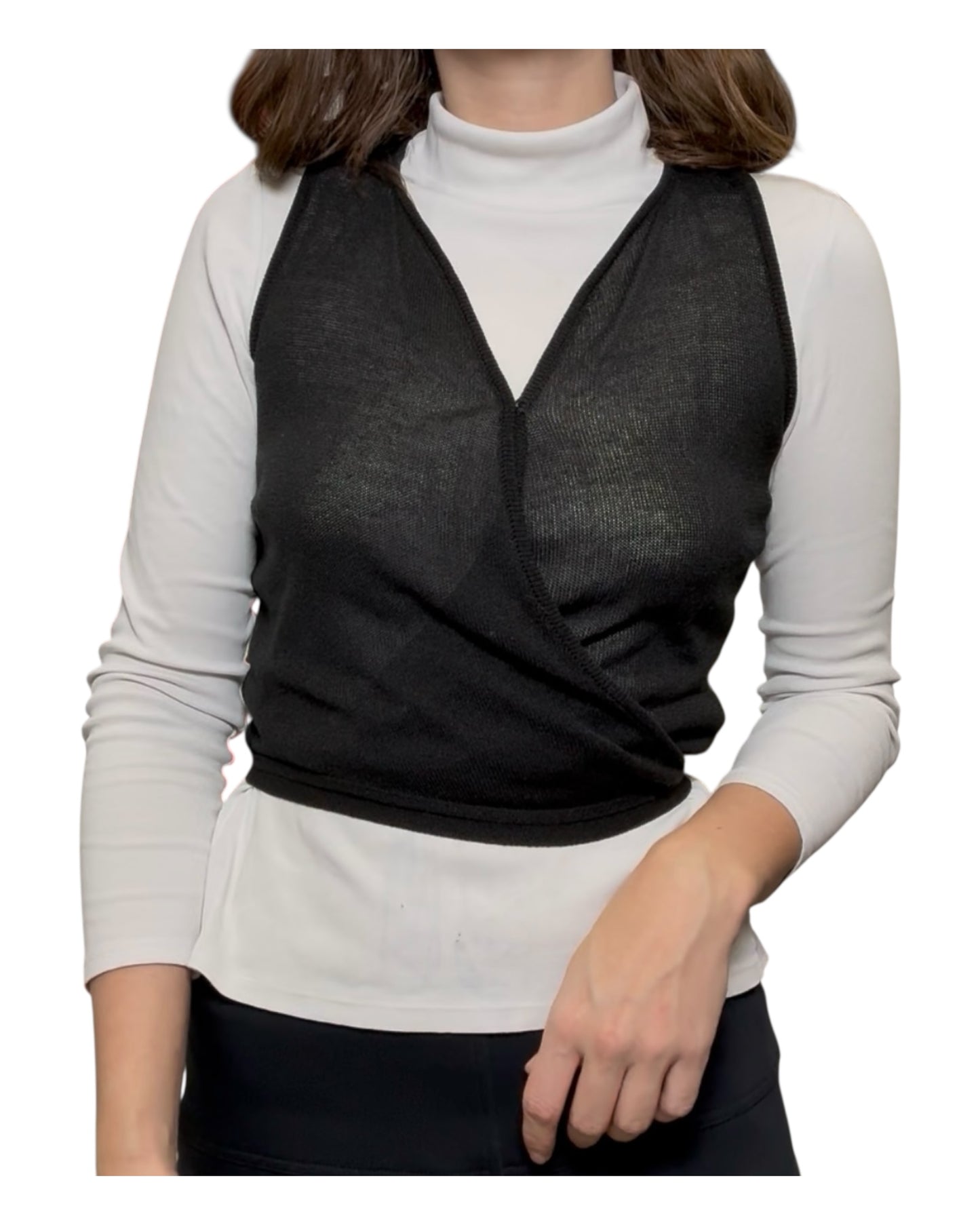 Vintage Emporio Armani Black Knit Vest