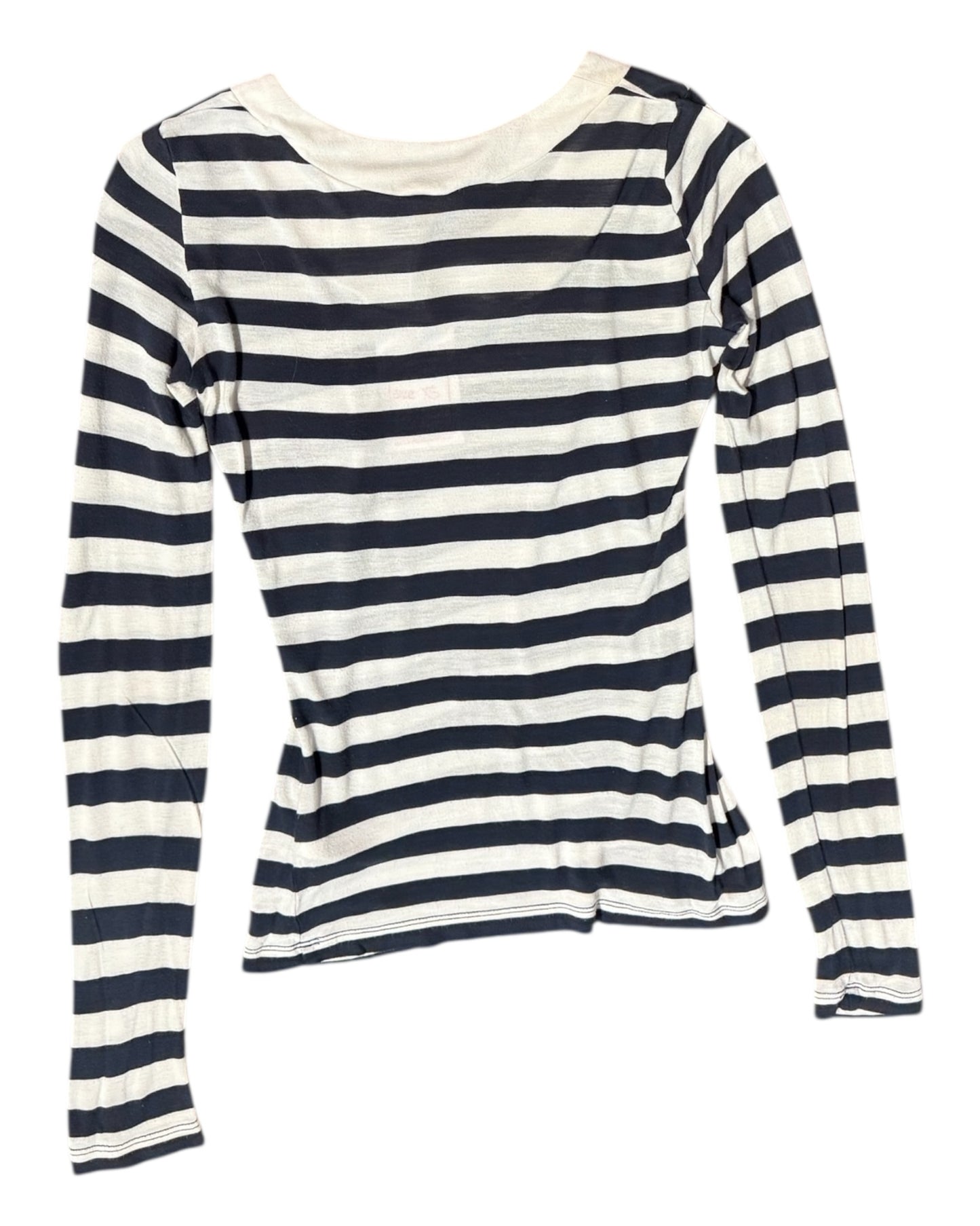 Vintage Y2K Armani Exchange Stripe Long Sleeve Tee