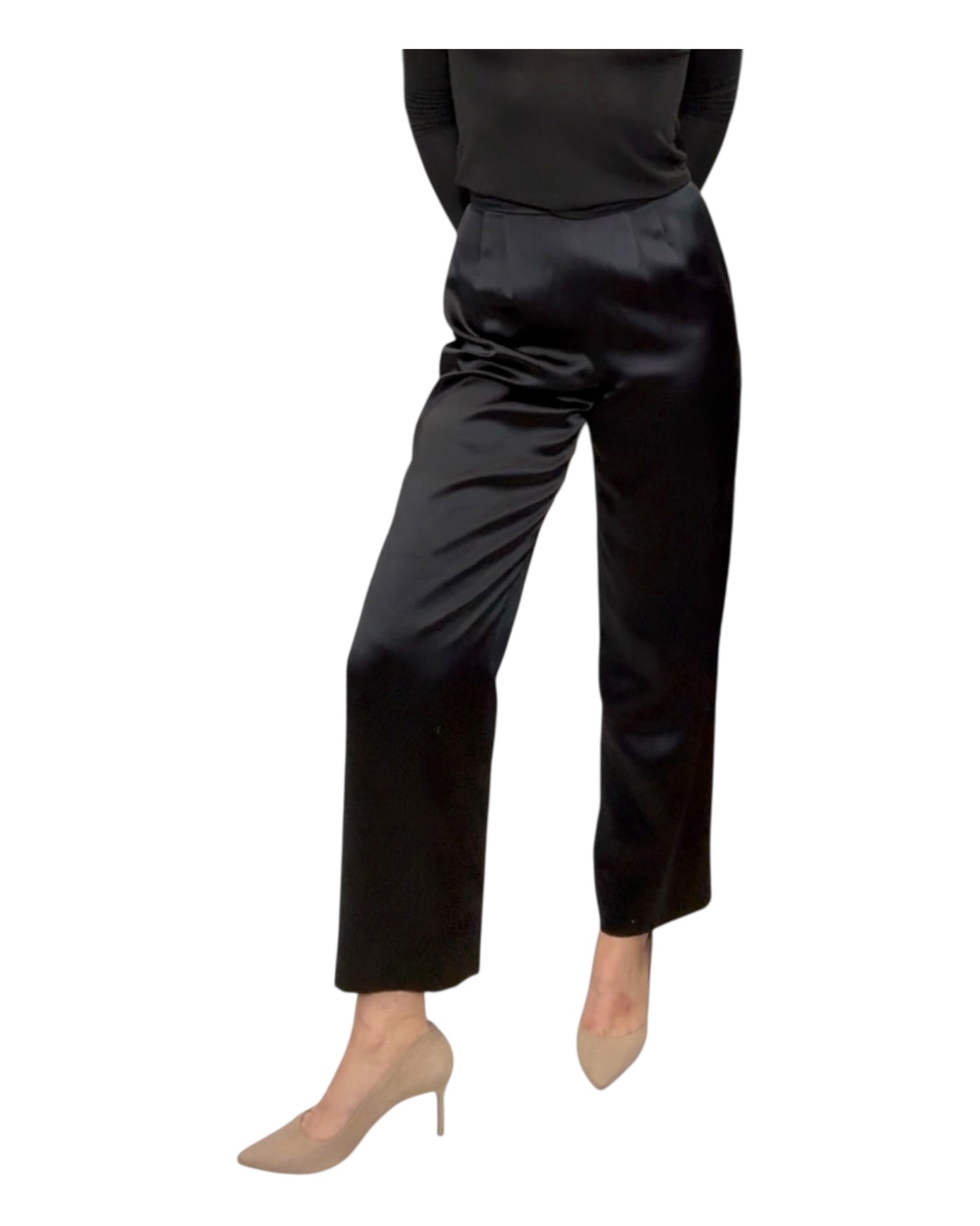 Vintage Giorgio Armani Wide-Leg Silk Pants