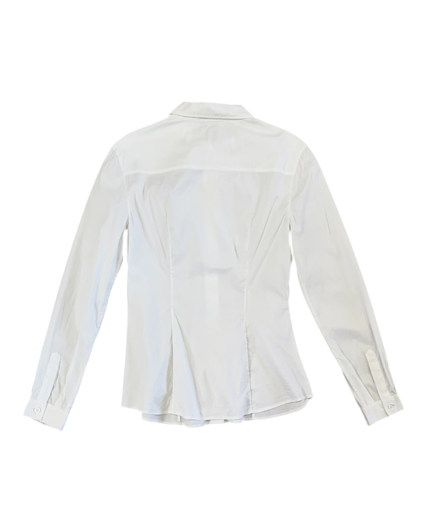 Pre-Loved Prada White Button-Up Blouse