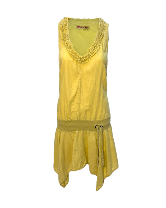 Vintage Miss Sixty Lime Green Drop-Waist Dress