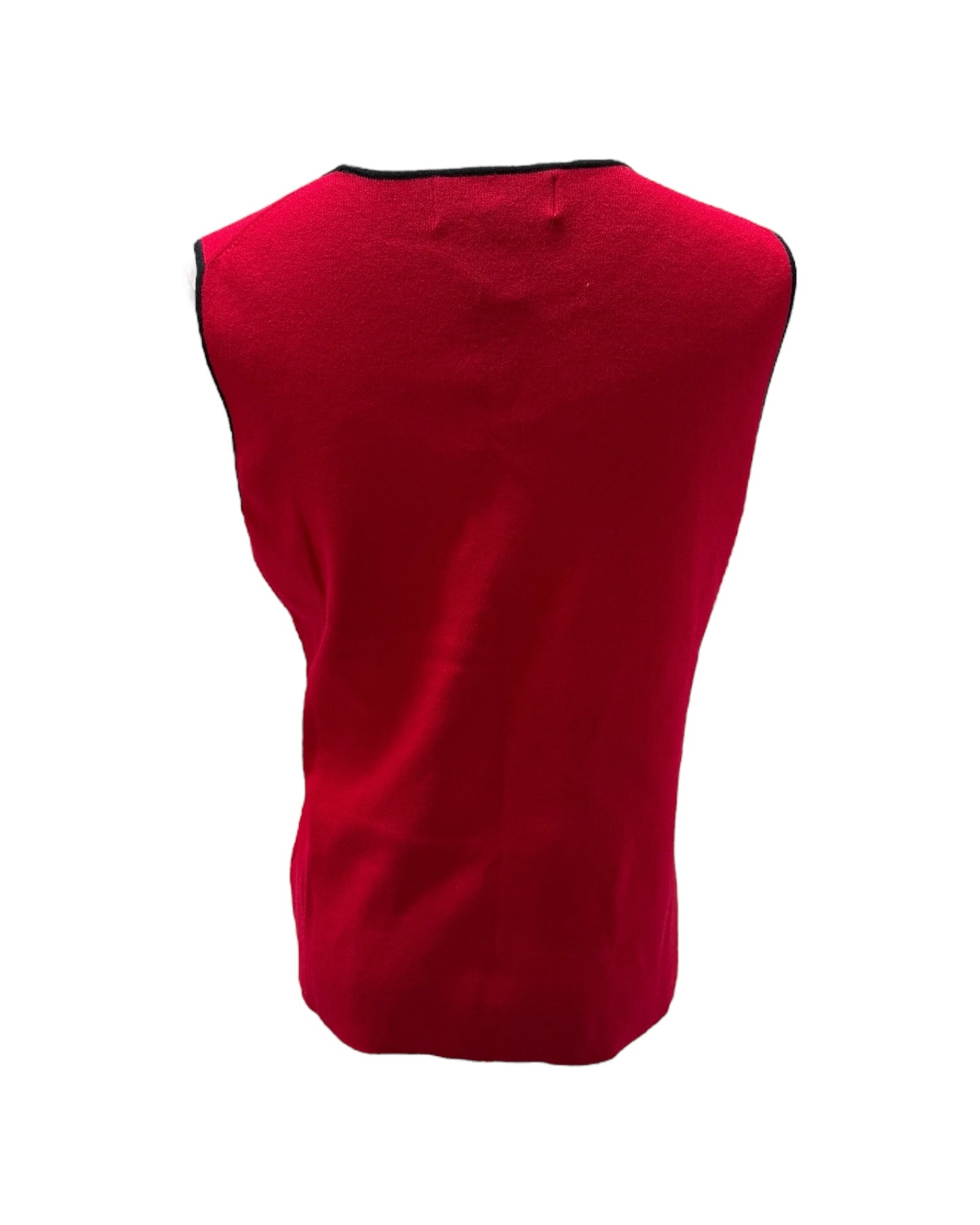 Vintage Red and Black Knit Tank Top