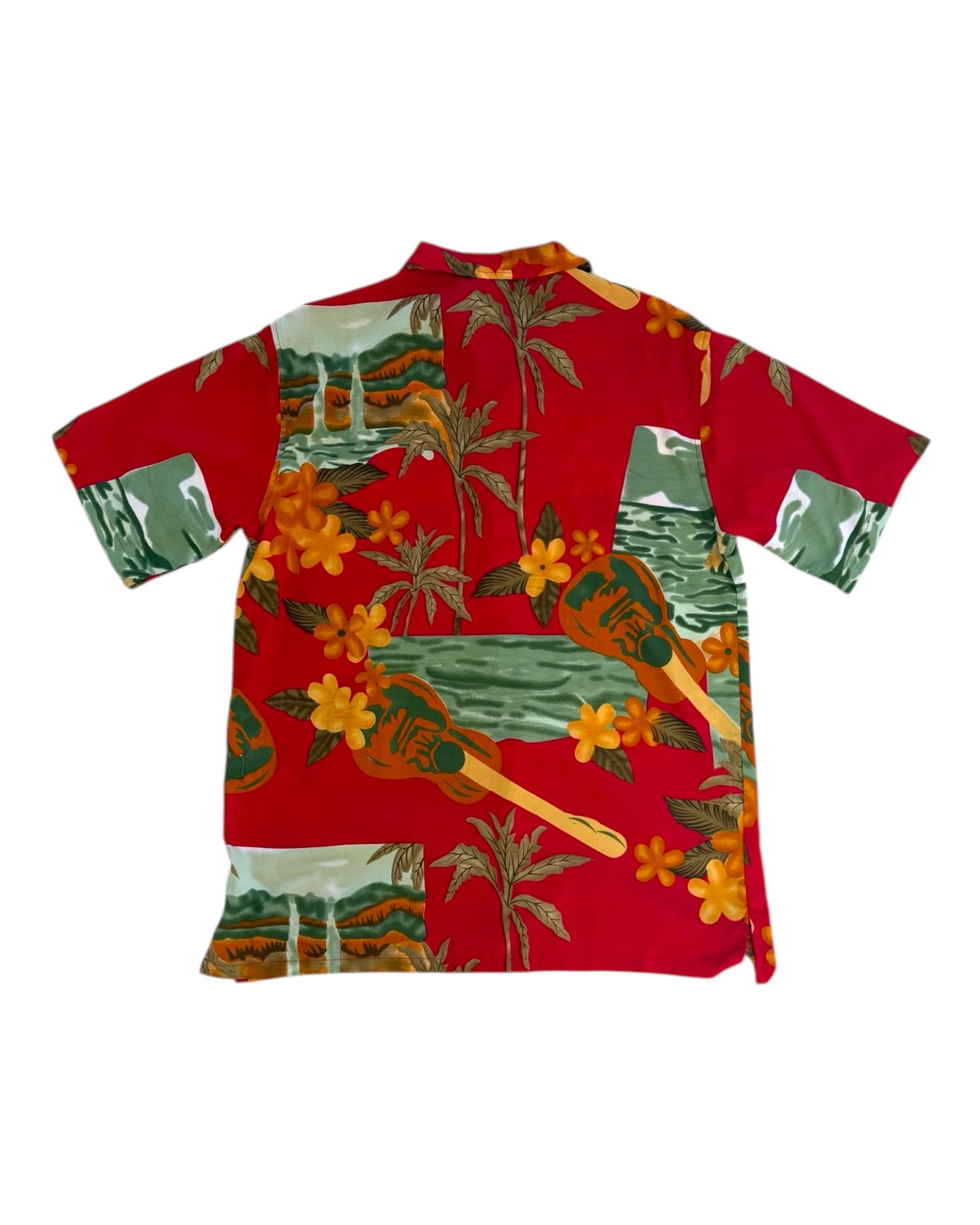 Vintage Red Musical Hawaiian Shirt