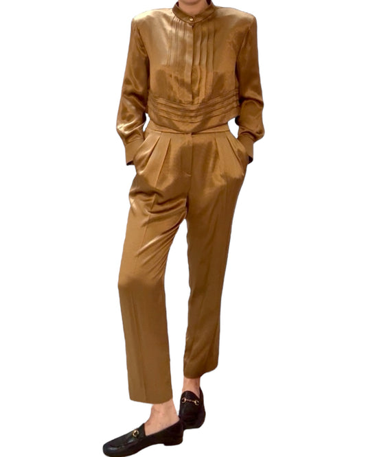 Pre-Loved Giorgio Armani Gold Pant Suit