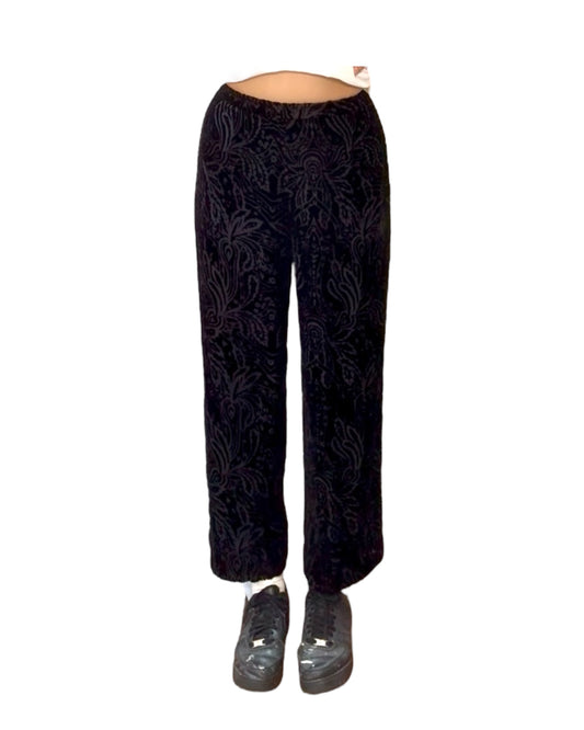 Vintage Oscar de la Renta Black Velvet Pants