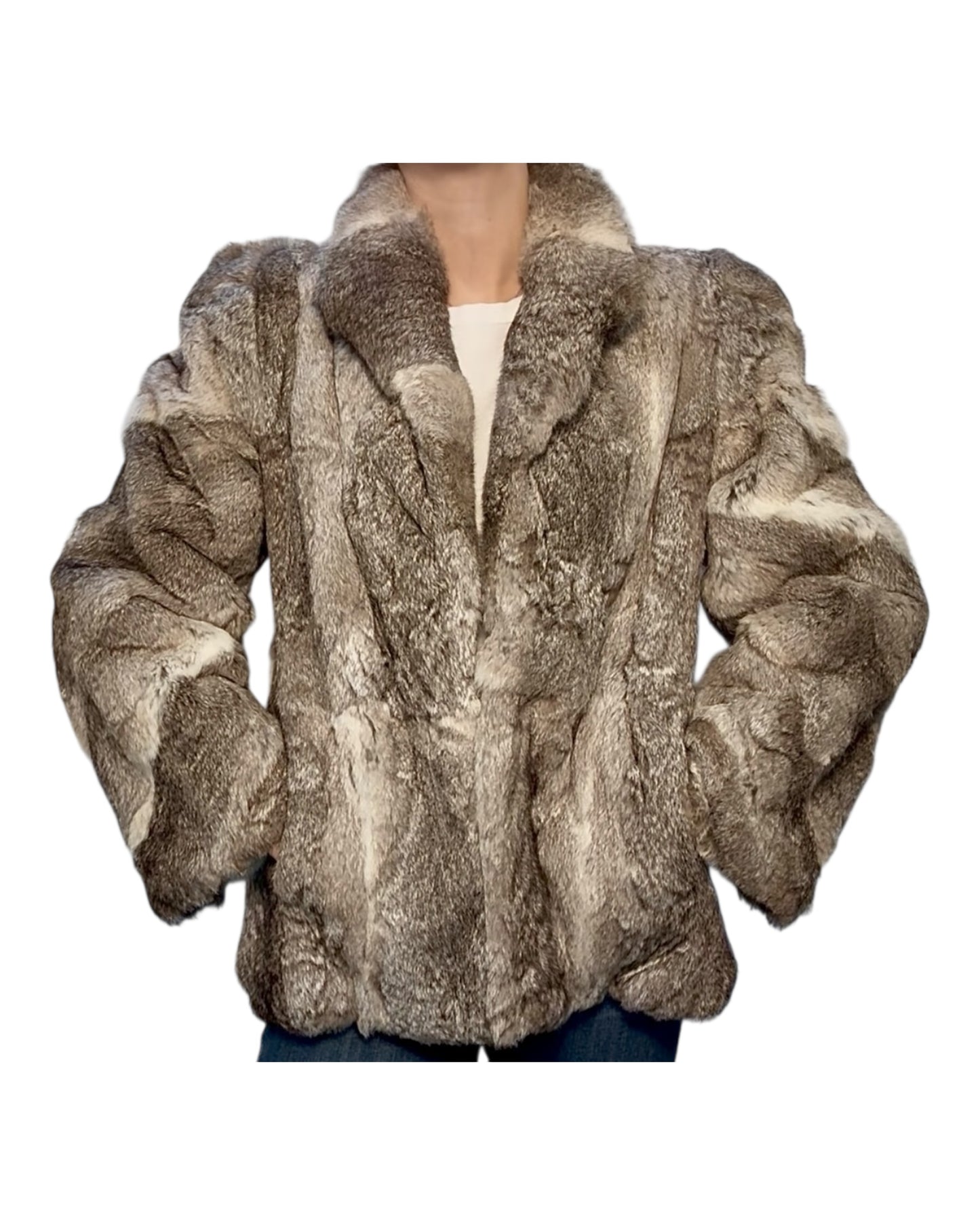 Vintage Grey Chinchilla Fur Coat