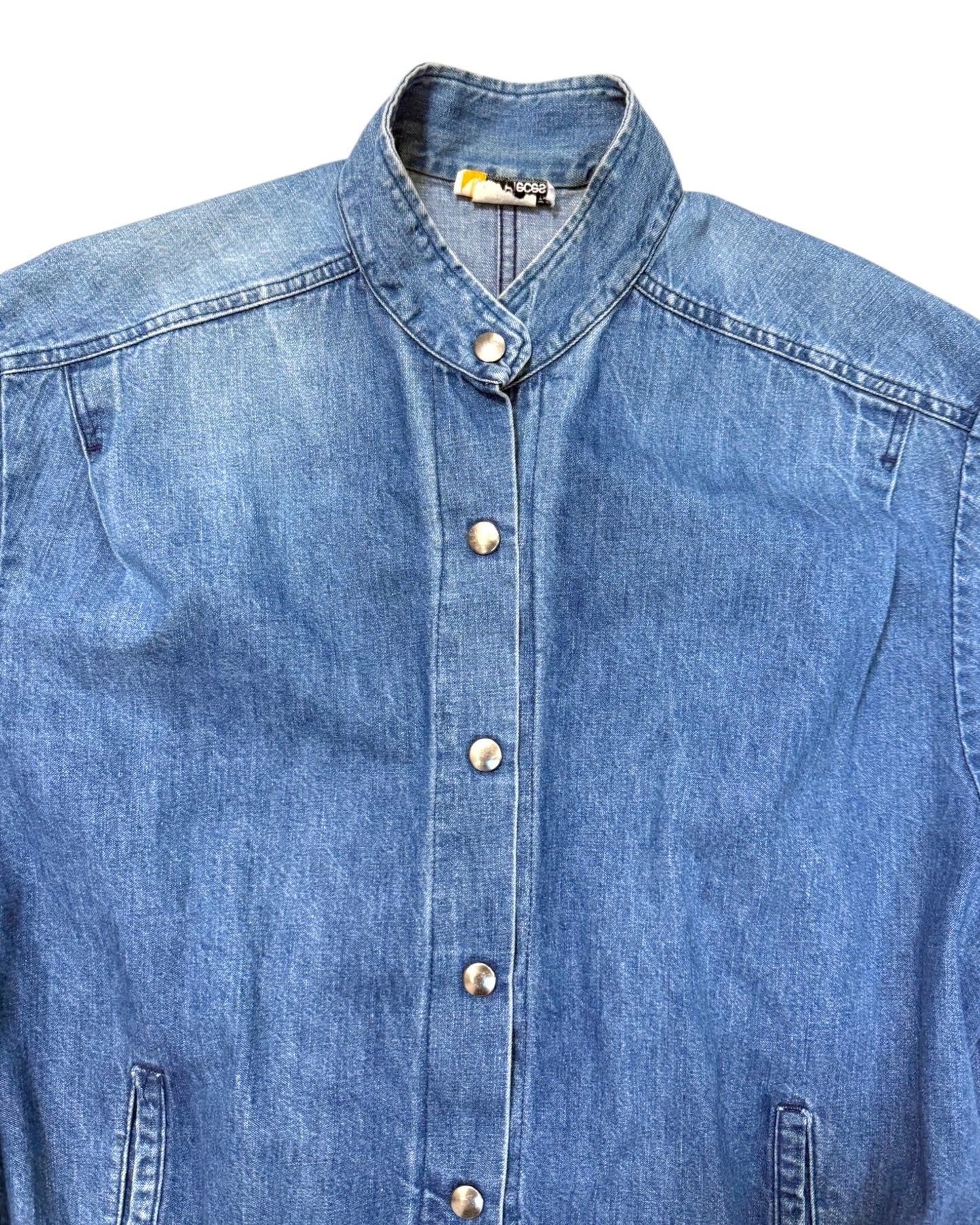 Vintage Denim Bomber Jacket