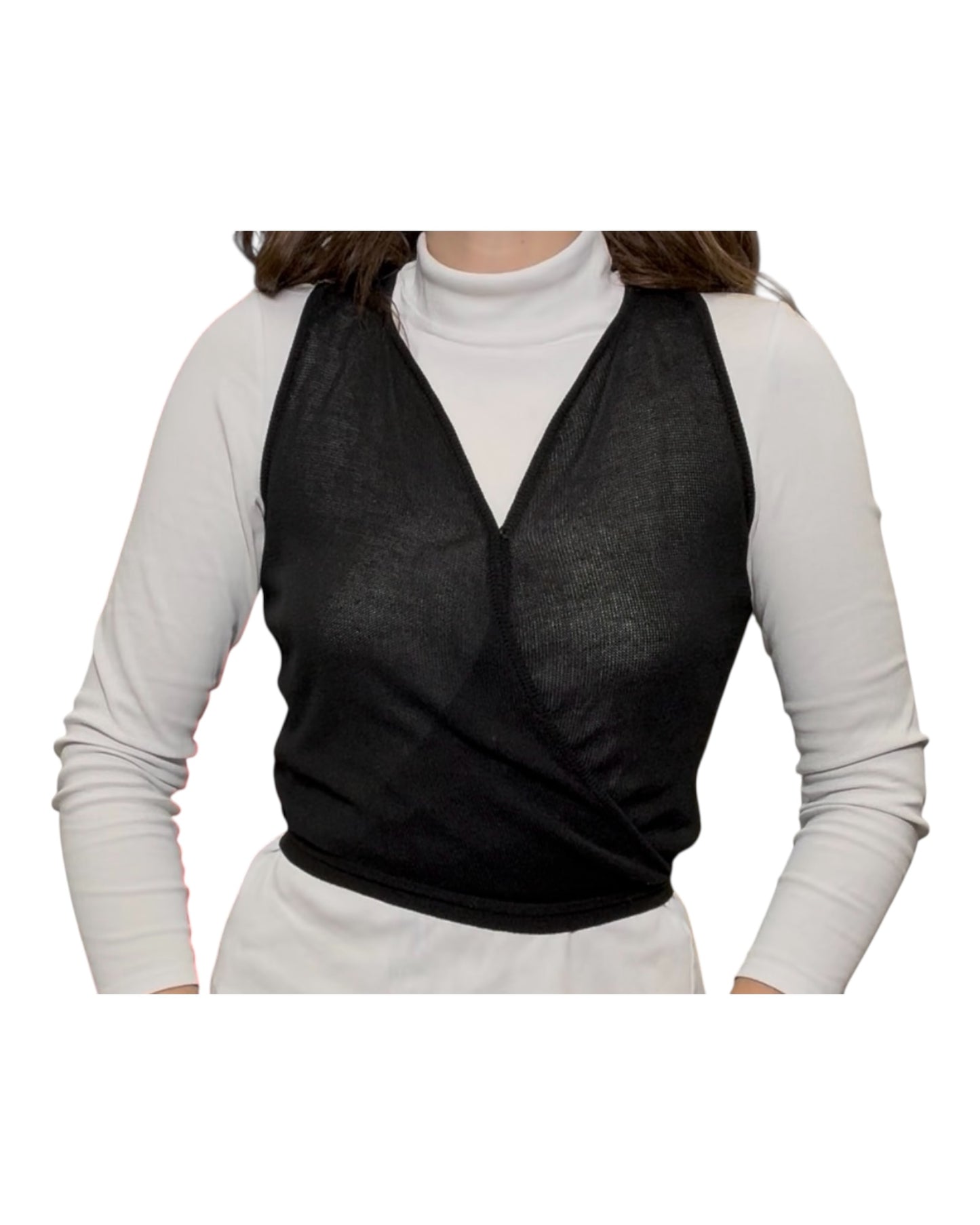 Vintage Emporio Armani Black Knit Vest