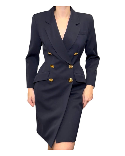 Vintage Tahari Navy Blue Blazer Dress