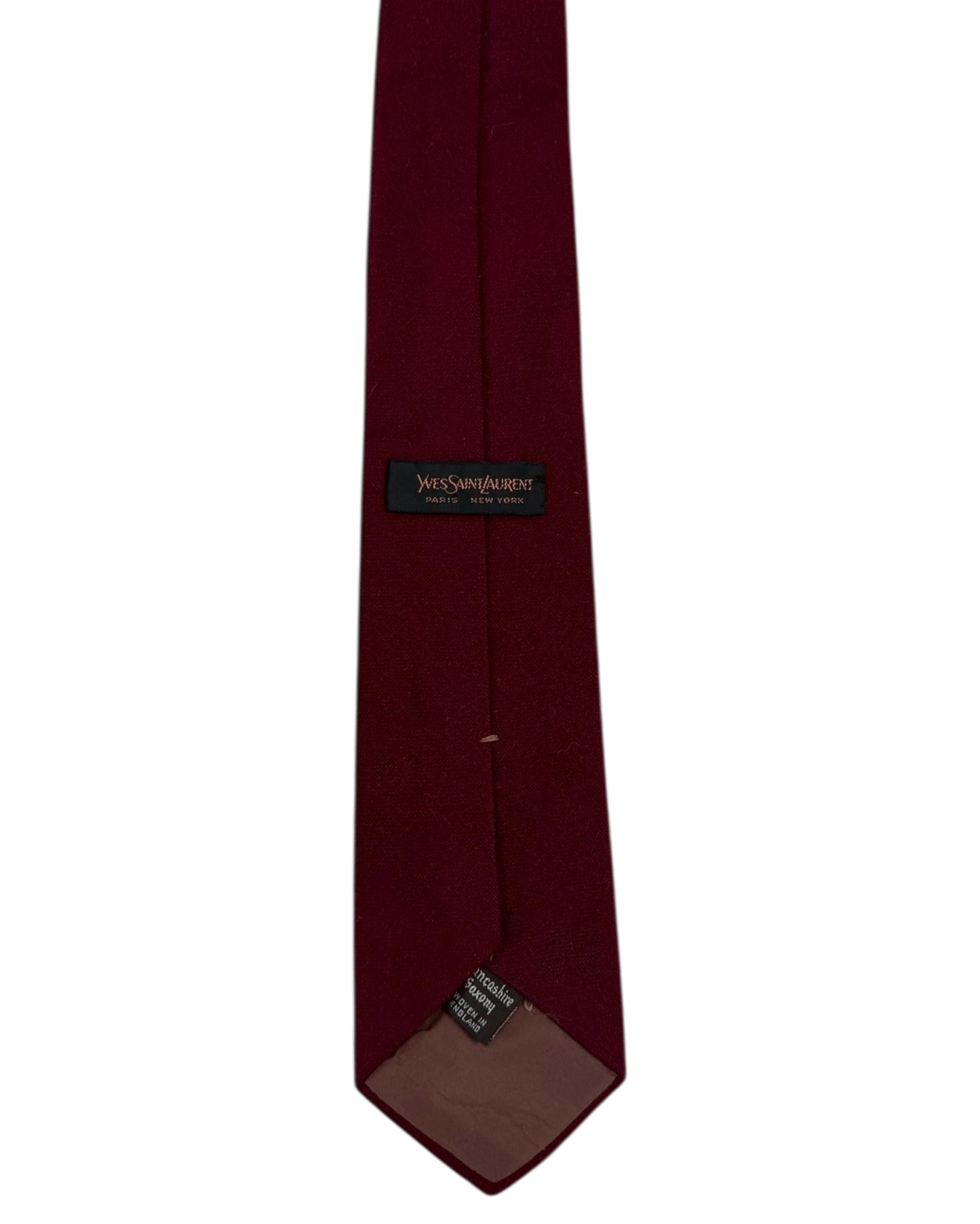 Vintage Yves Saint Laurent Burghandy Wool Tie