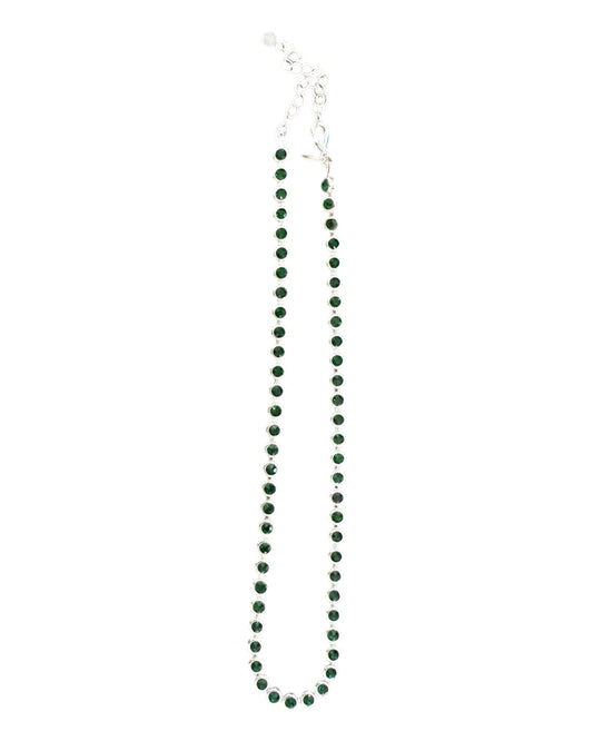 Vintage Green and Silver Necklace