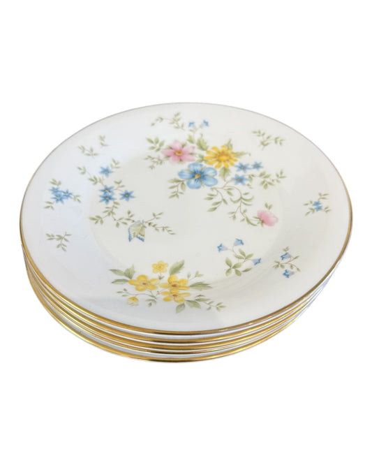 Vintage Set of 5 Royal Elegy Fine China Plates
