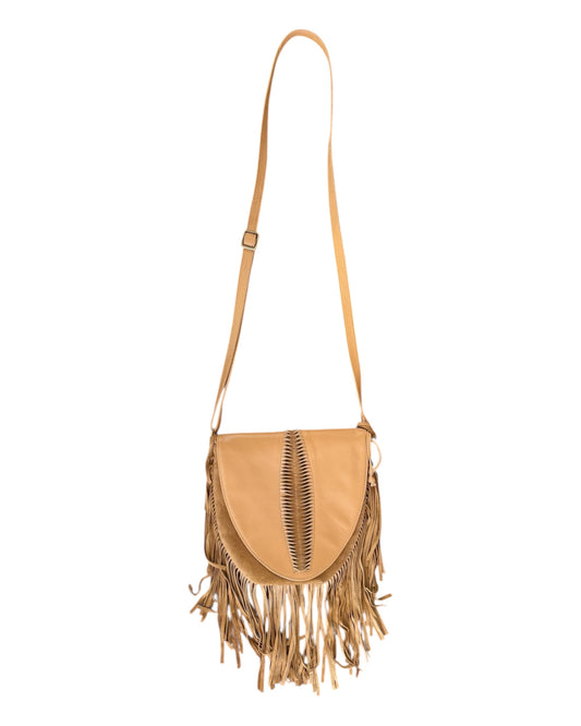 Pre-Loved Lilla Lane Suede and Leather Fringe Bag