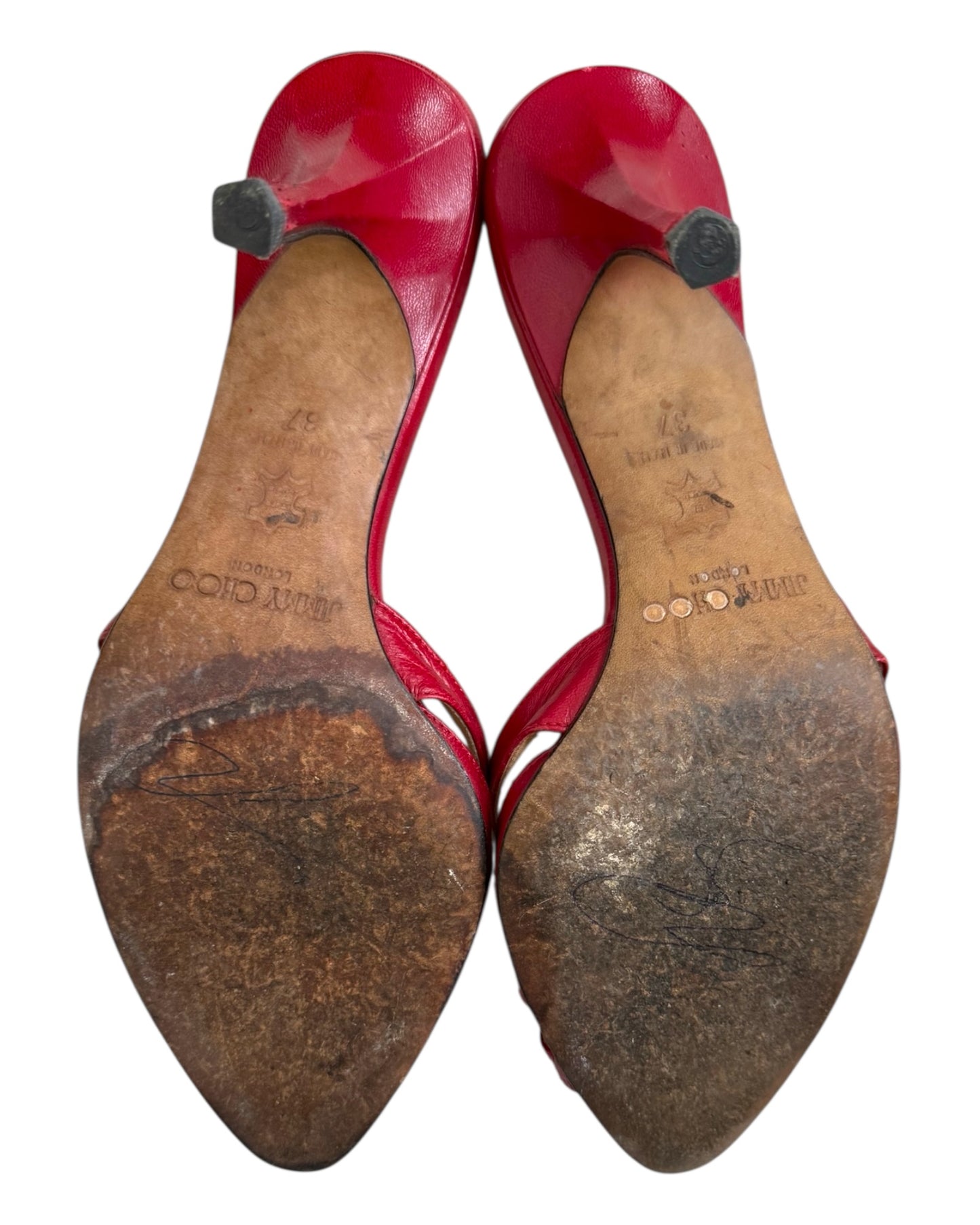 Vintage Jimmy Choo Red Sandals