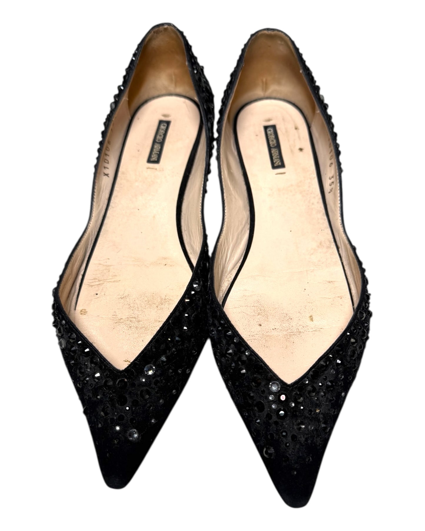 Vintage Giorgio Armani Black Beaded Flats