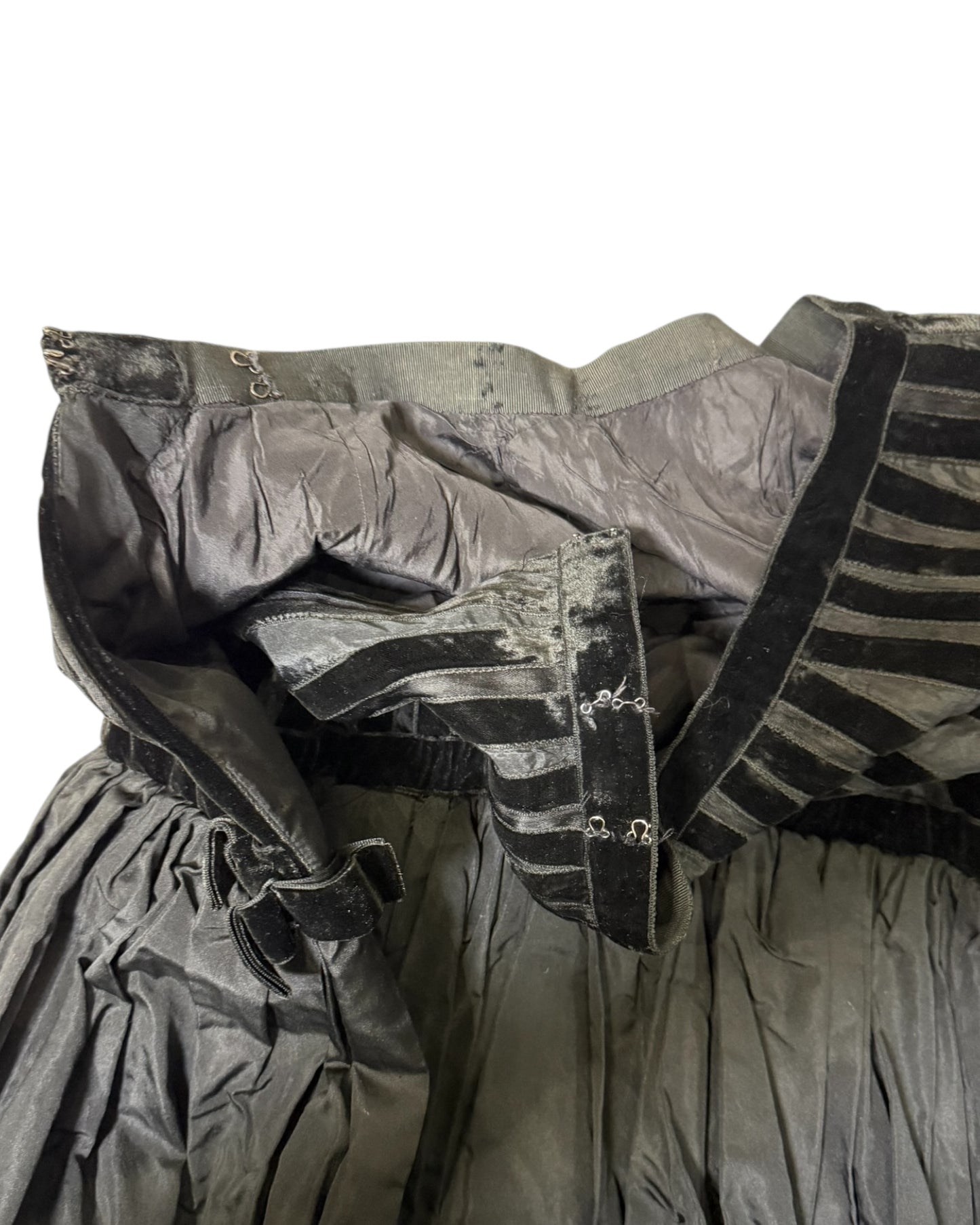 Vintage Black Tiered Swing Skirt