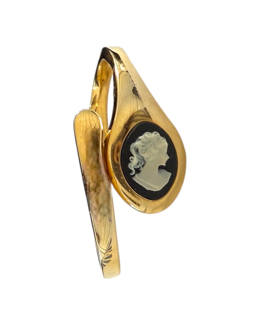 Vintage Gold Cameo Bangle Watch
