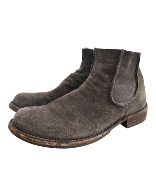 Pre-Loved Officine Creative Green Suede Ankle Boots