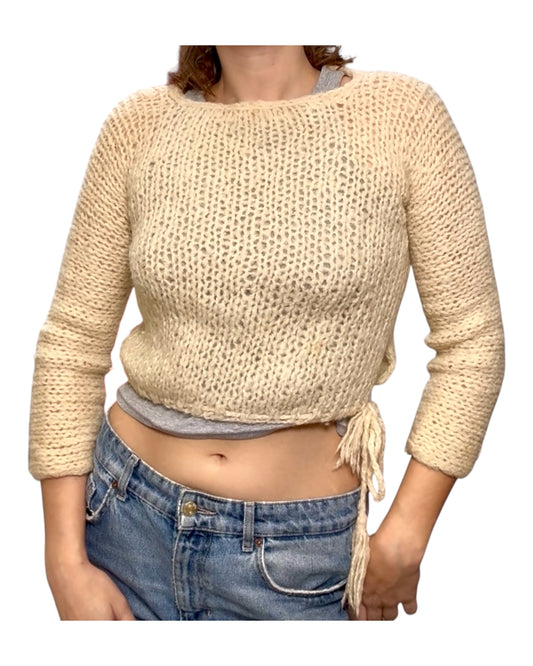 Vintage Henri Bendel Ecru Knit Sweater