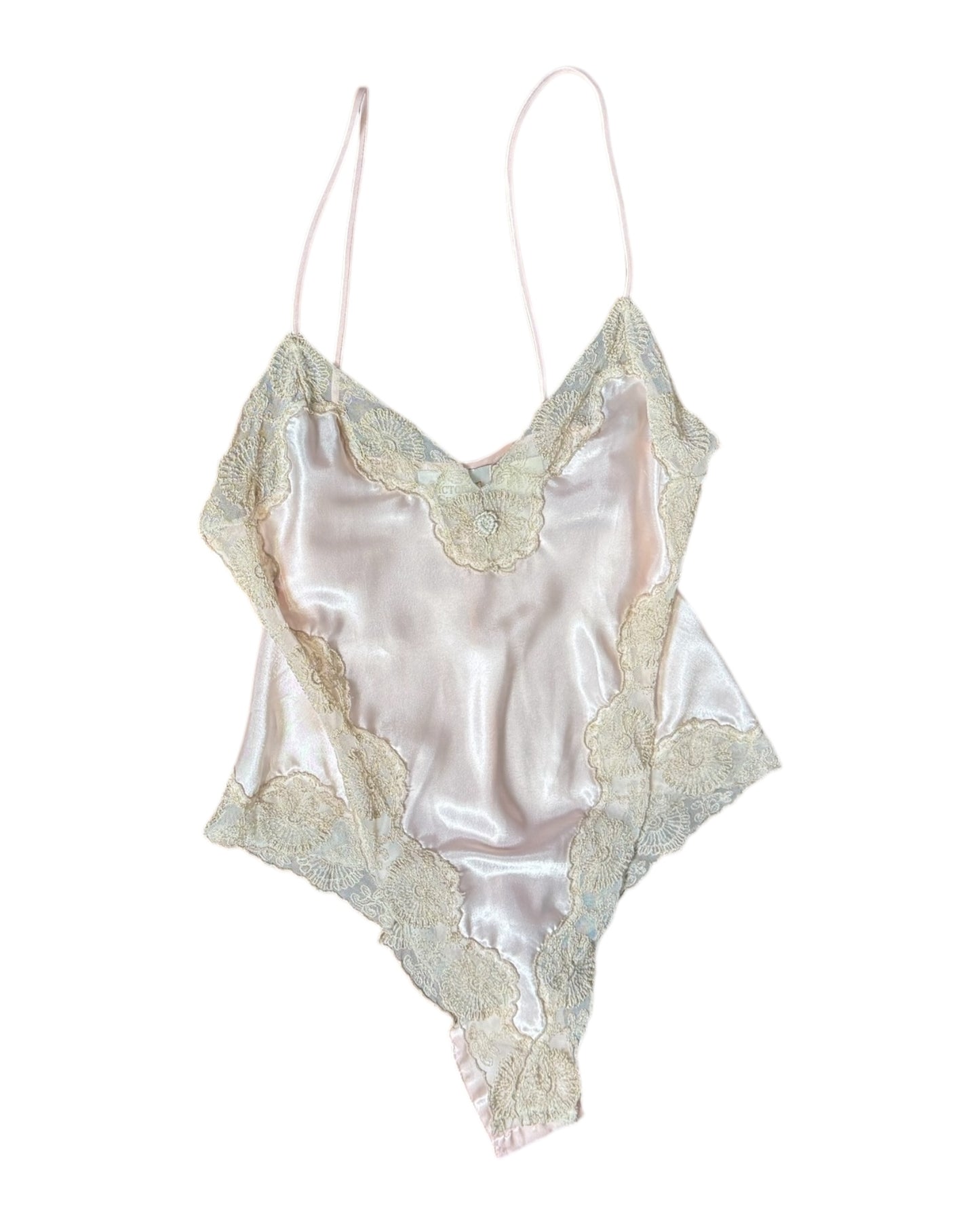 Vintage Victoria's Secret Pink Lace Bodysuit