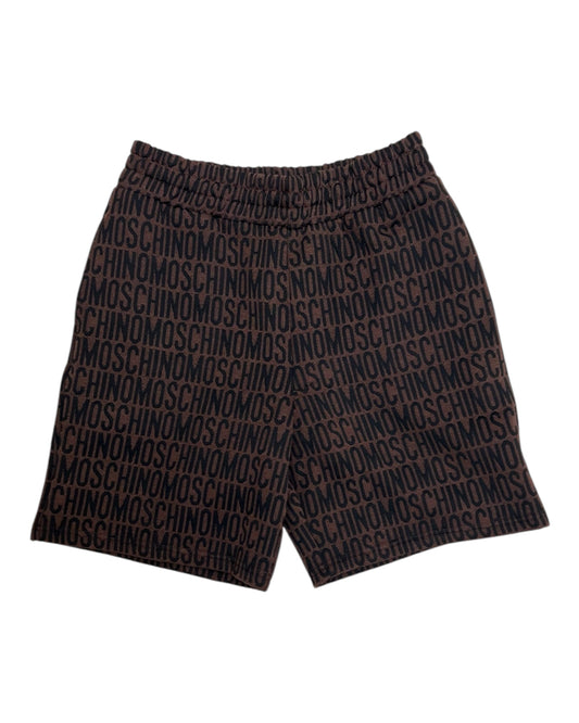 Pre-Loved Moschino Black and Brown Logo Shorts