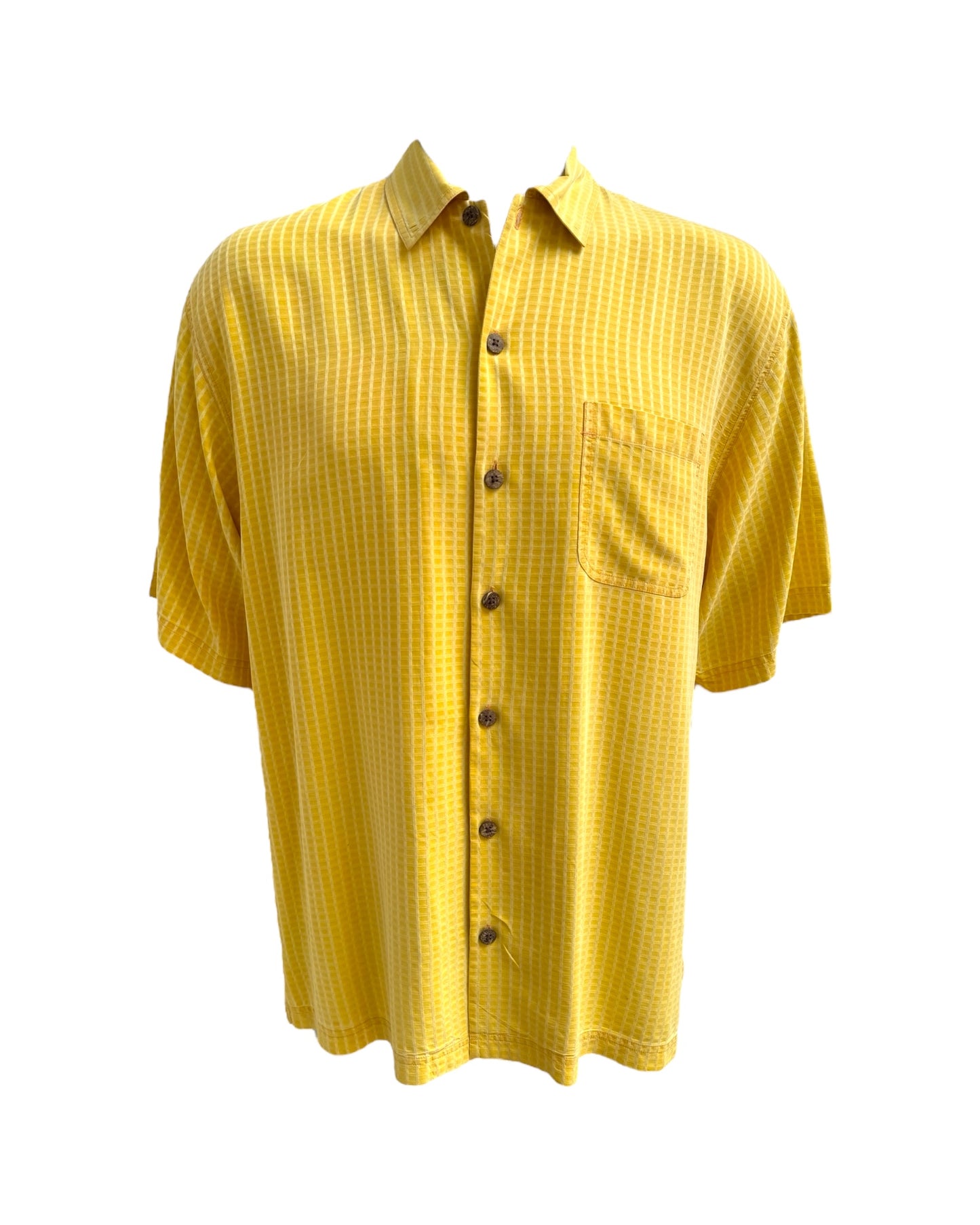Vintage Tommy Bahama Yellow Silk Shirt