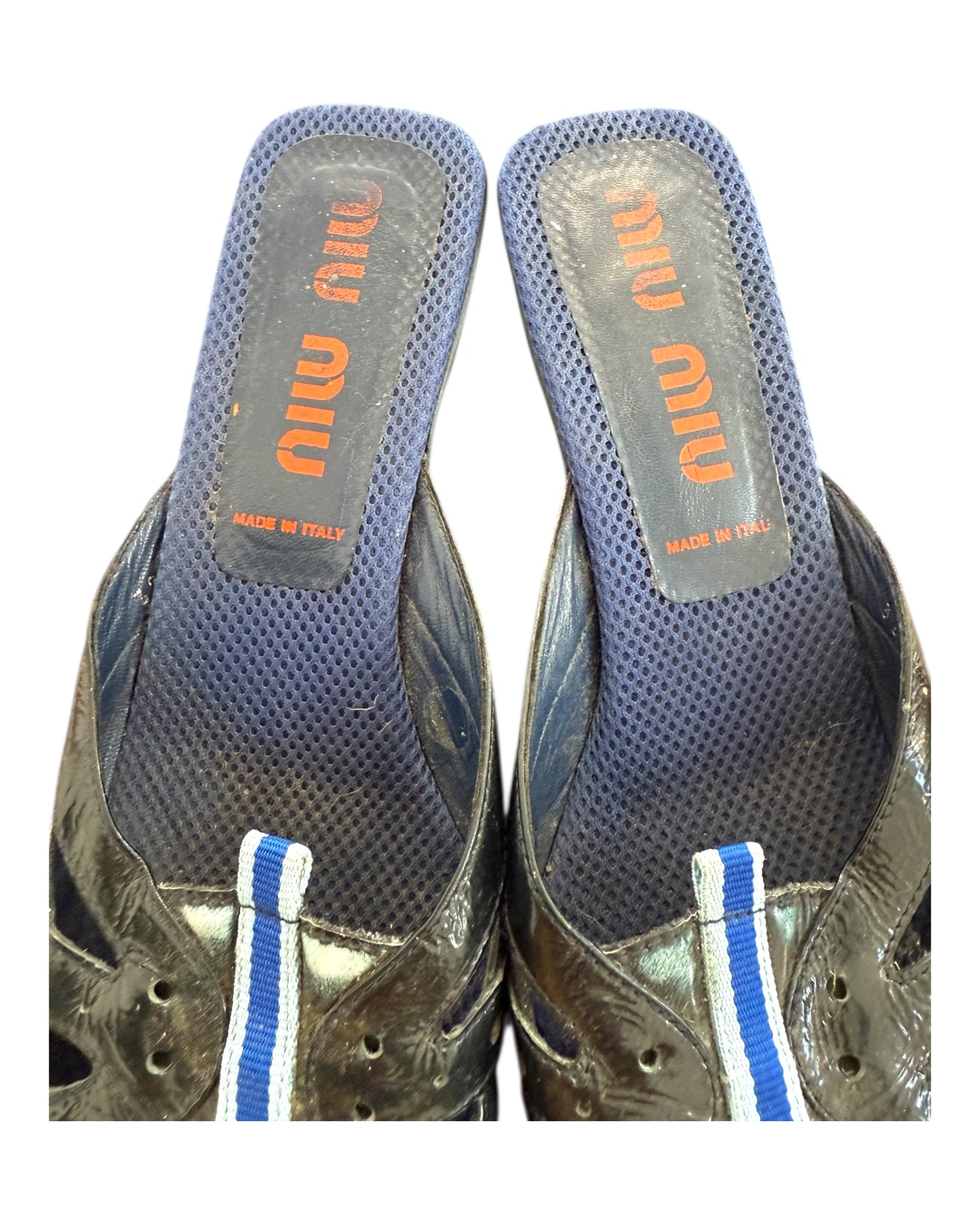 Vintage Miu Miu Blue "Sneaker" Kitten Heels