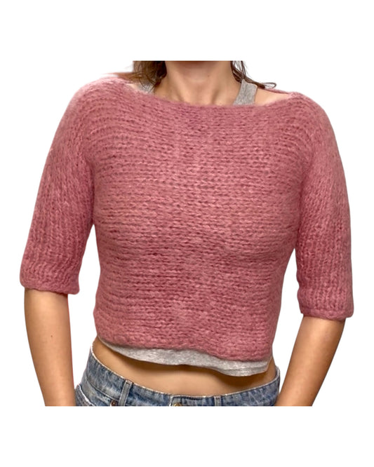 Vintage Henri Bendel Mauve Purple Knit Sweater