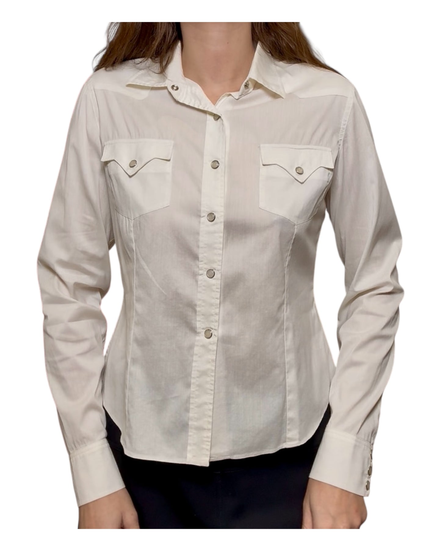 Vintage Christian Dior White Western Shirt