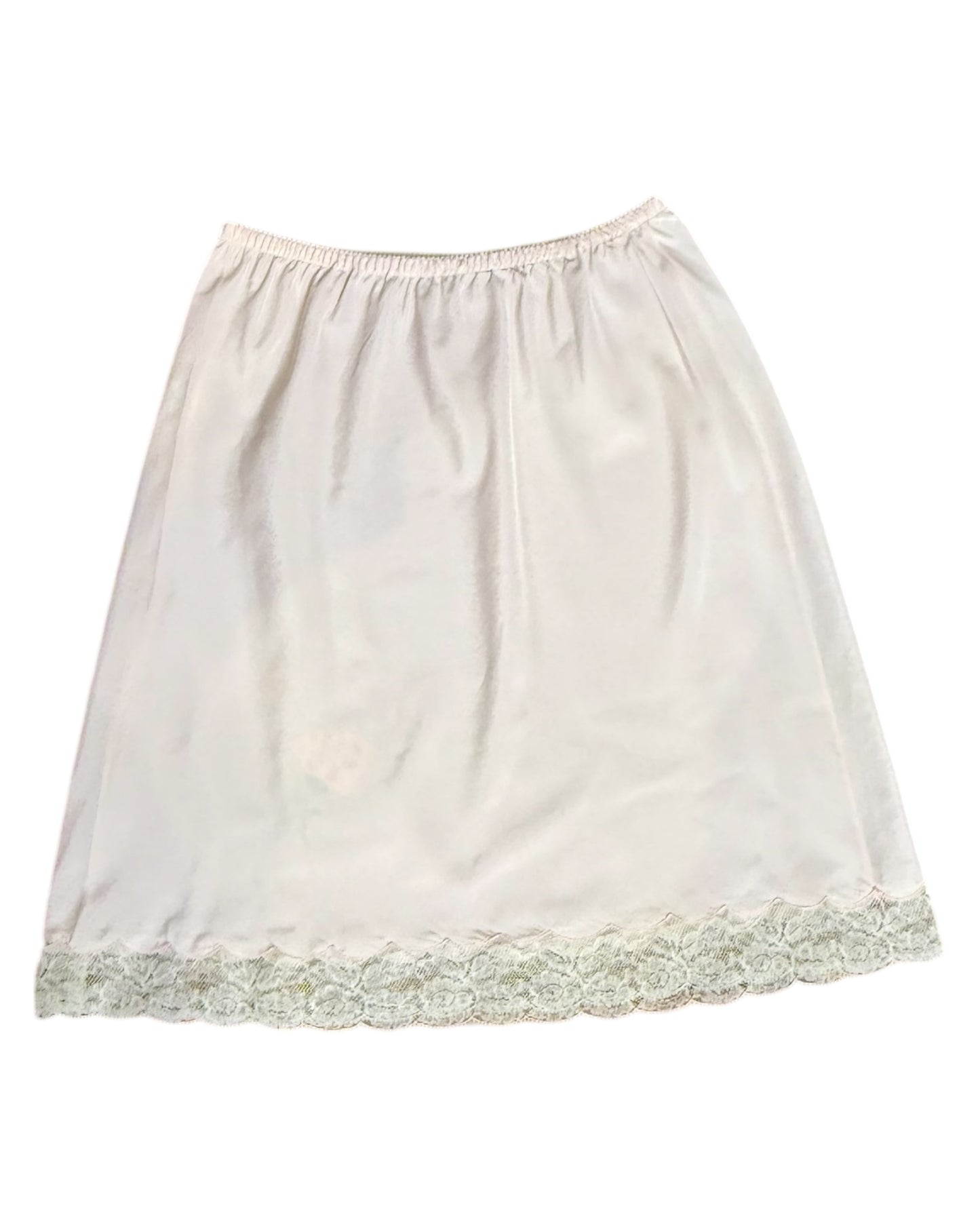 Vintage Bergdorf Goodman Pale Pink Skirt with Rose Embroidery