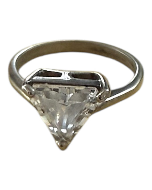 Vintage 18KT Gold Electroplated Crystal Ring