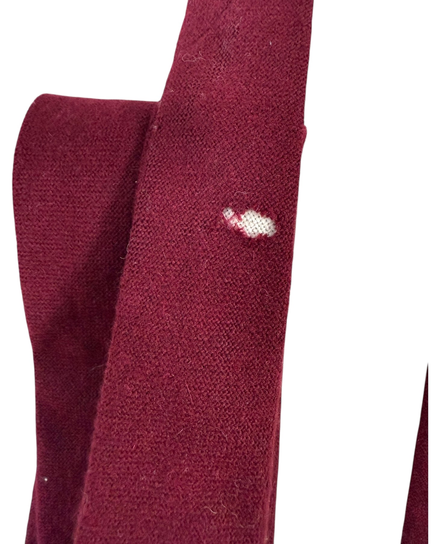 Vintage Yves Saint Laurent Burghandy Wool Tie