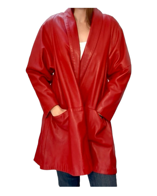 Vintage Red Leather Jacket