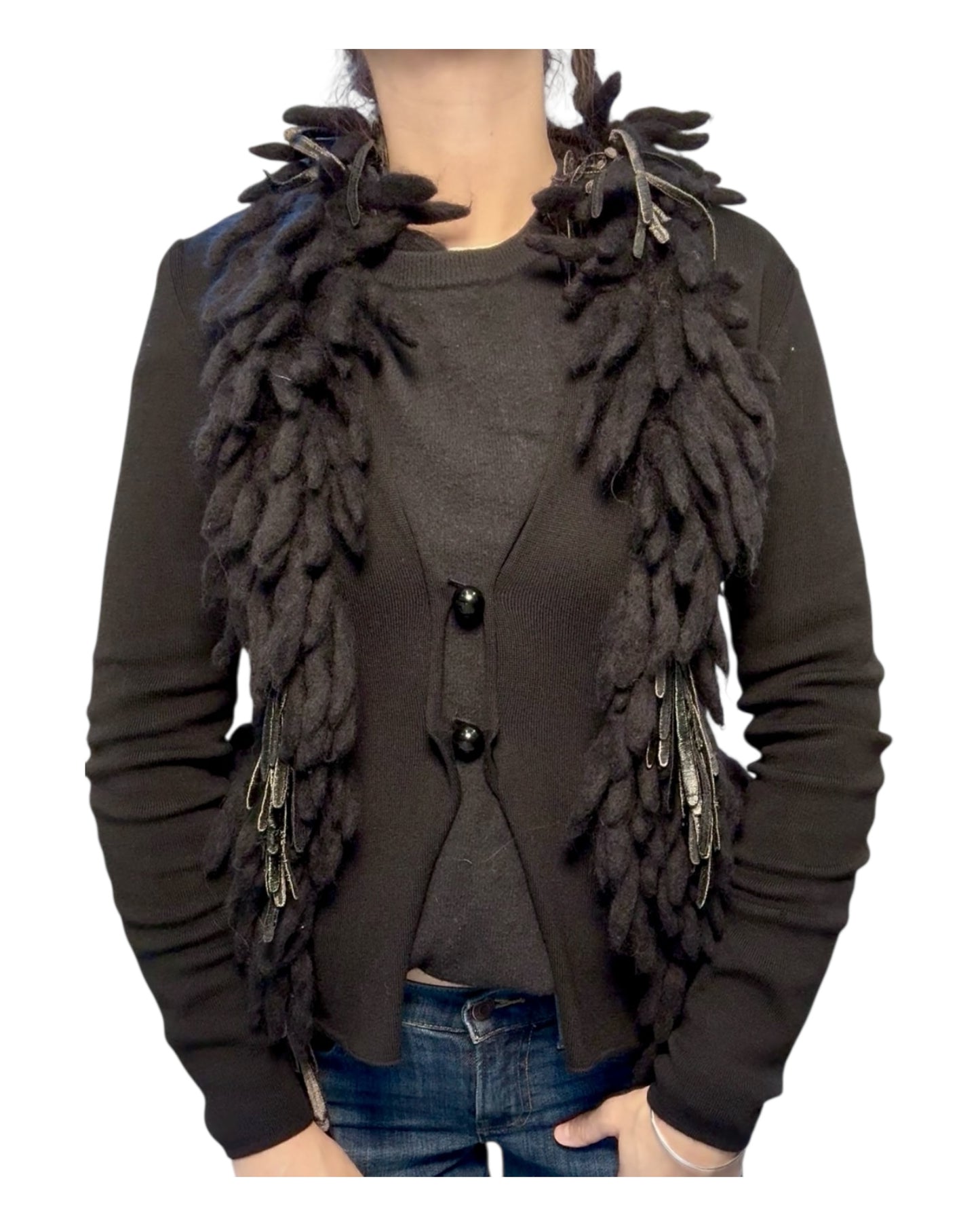 Vintage 2000 Fendi Cardigan Sweater by Karl Lagerfeld