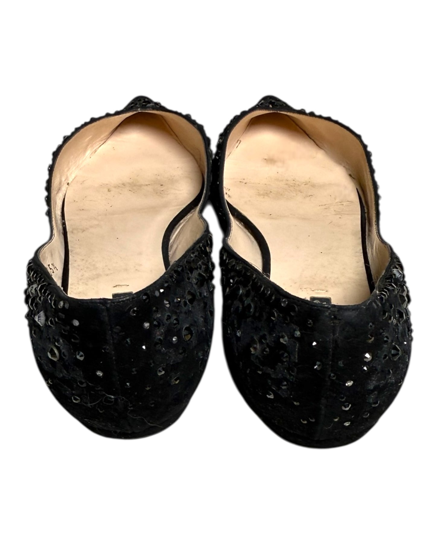 Vintage Giorgio Armani Black Beaded Flats