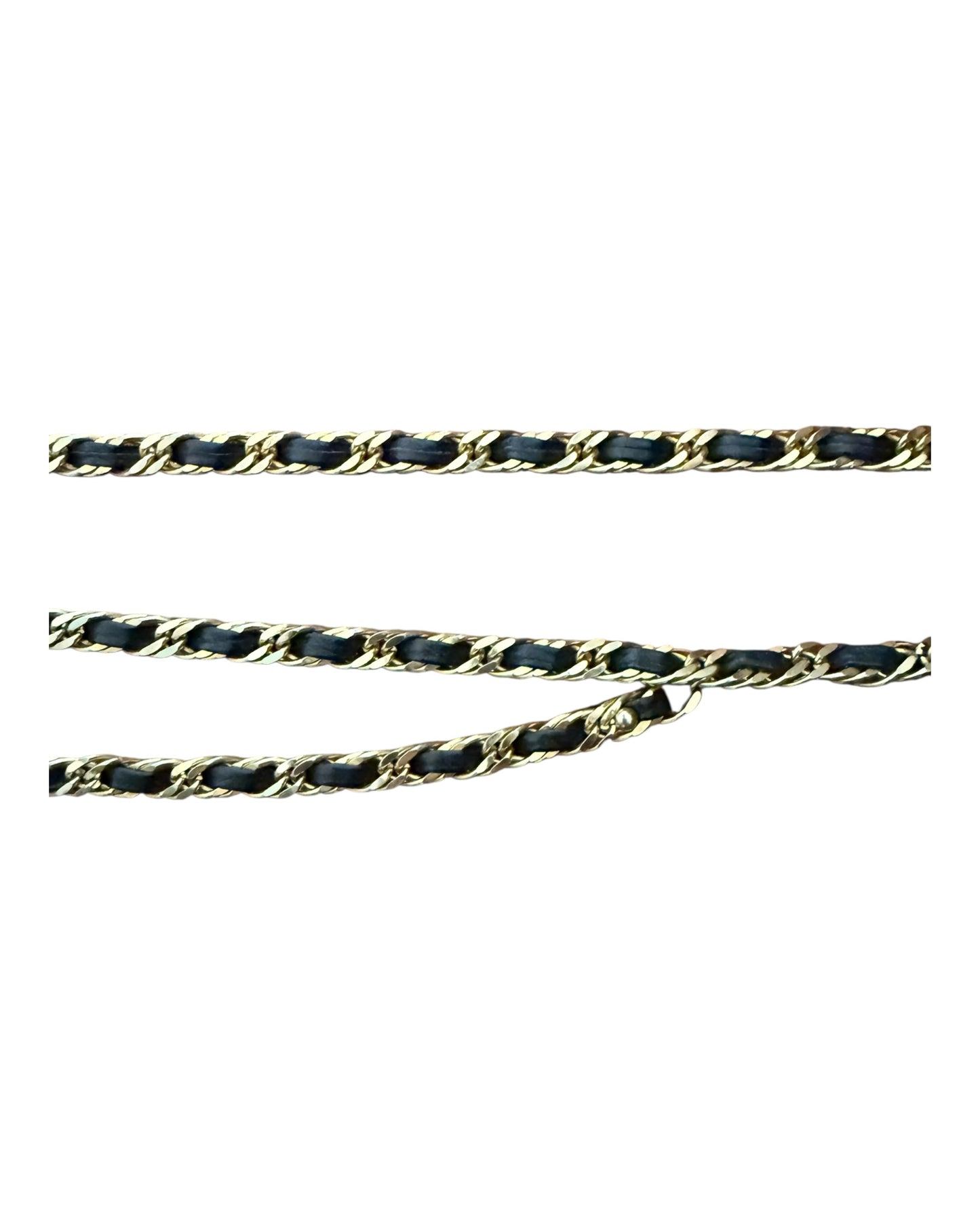 Vintage Black and Gold Metal Waist Chain Belt